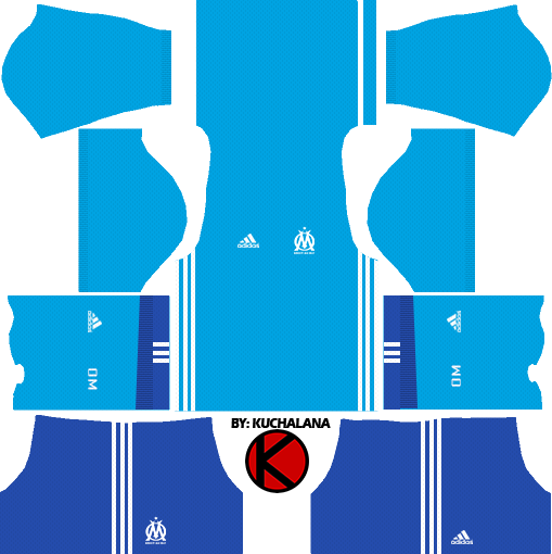 Olympique De Marseille Kits 2017/2018 - Dream League Soccer Kits Nigeria (509x510), Png Download