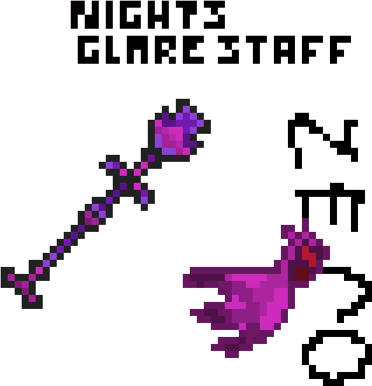 Nights Glare Staff - Art (820x750), Png Download