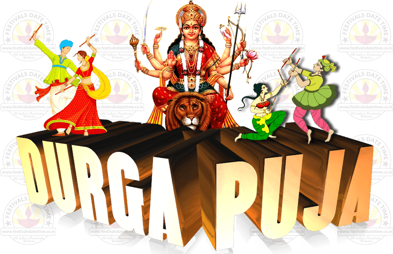 Durga Puja Transparent Png Wallpaper Free Download - Durga Puja Png Hd (826x521), Png Download