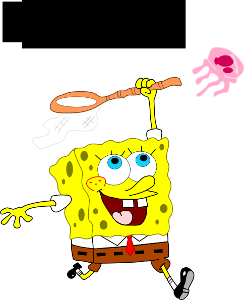 Small - Spongebob Jellyfish Png (486x595), Png Download