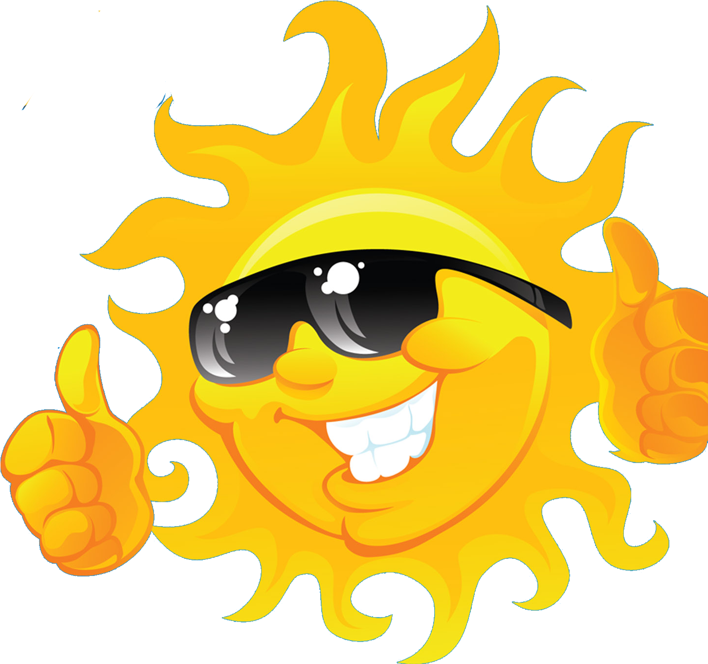 Sun Summer Camp - Sun With Sunglasses Logo (1597x1443), Png Download