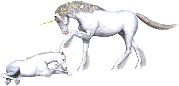 So When She Saw The Unicorn At The Bottom Of Her Garden, - Fairy Tale (640x342), Png Download