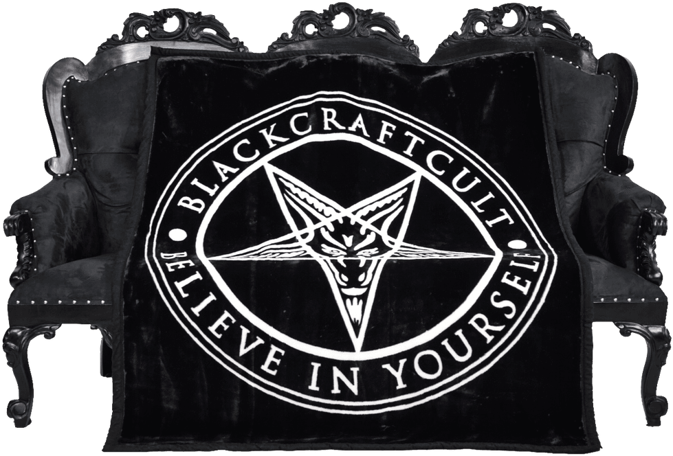 Pentagram Blanket - Moonlight Black - Blackcraft Believe In Yourself (1000x810), Png Download