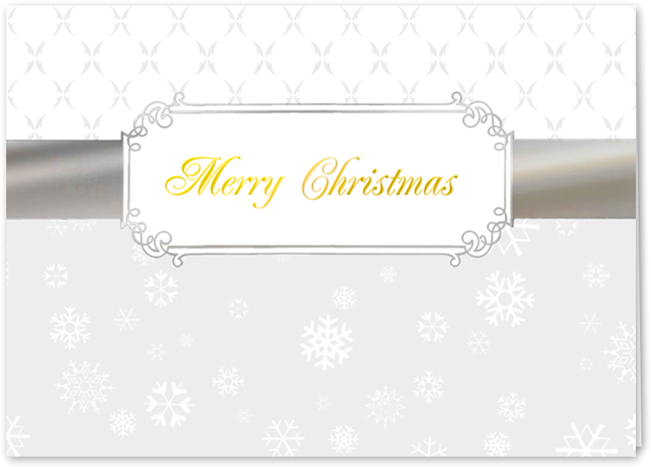 Picture Of Silver Christmas Ribbon Greeting Card - Sign (1200x1200), Png Download