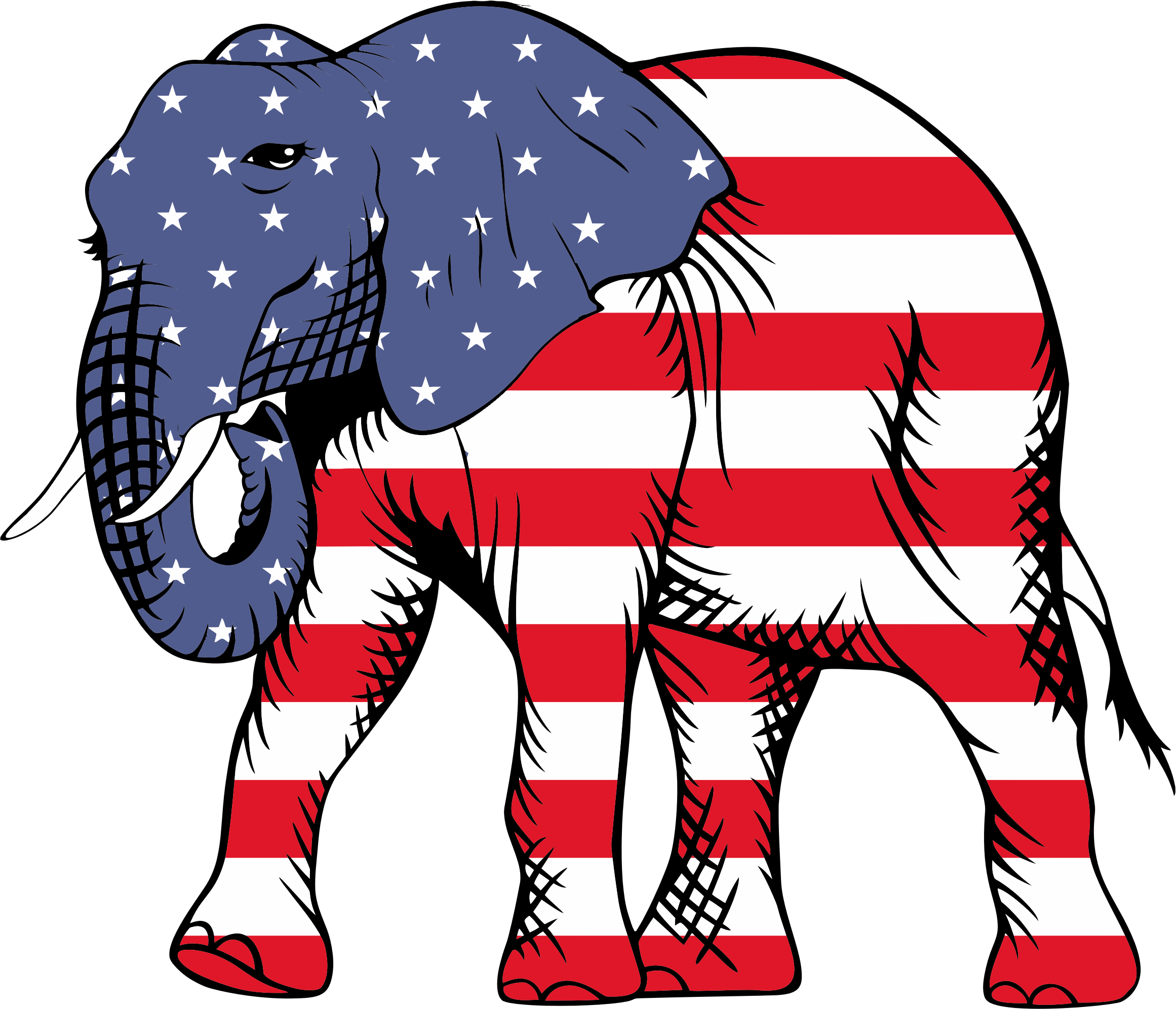 This Free Icons Png Design Of Patriotic Elephant (2322x1992), Png Download