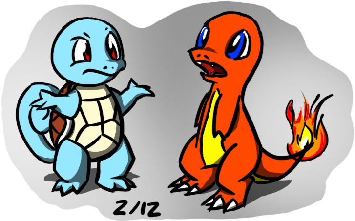Squirtle And Charmander - Cartoon (765x470), Png Download