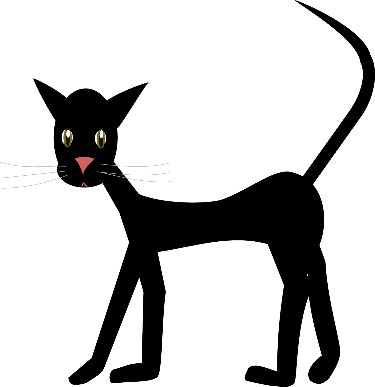 Images Clip Art Png - Black Cat (1552x1600), Png Download