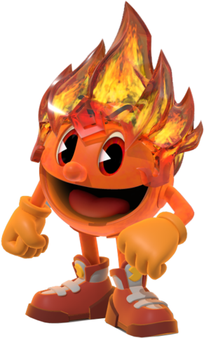 Fire Pac-man - Pacman And The Ghostly Adventures Fire Pac (380x480), Png Download