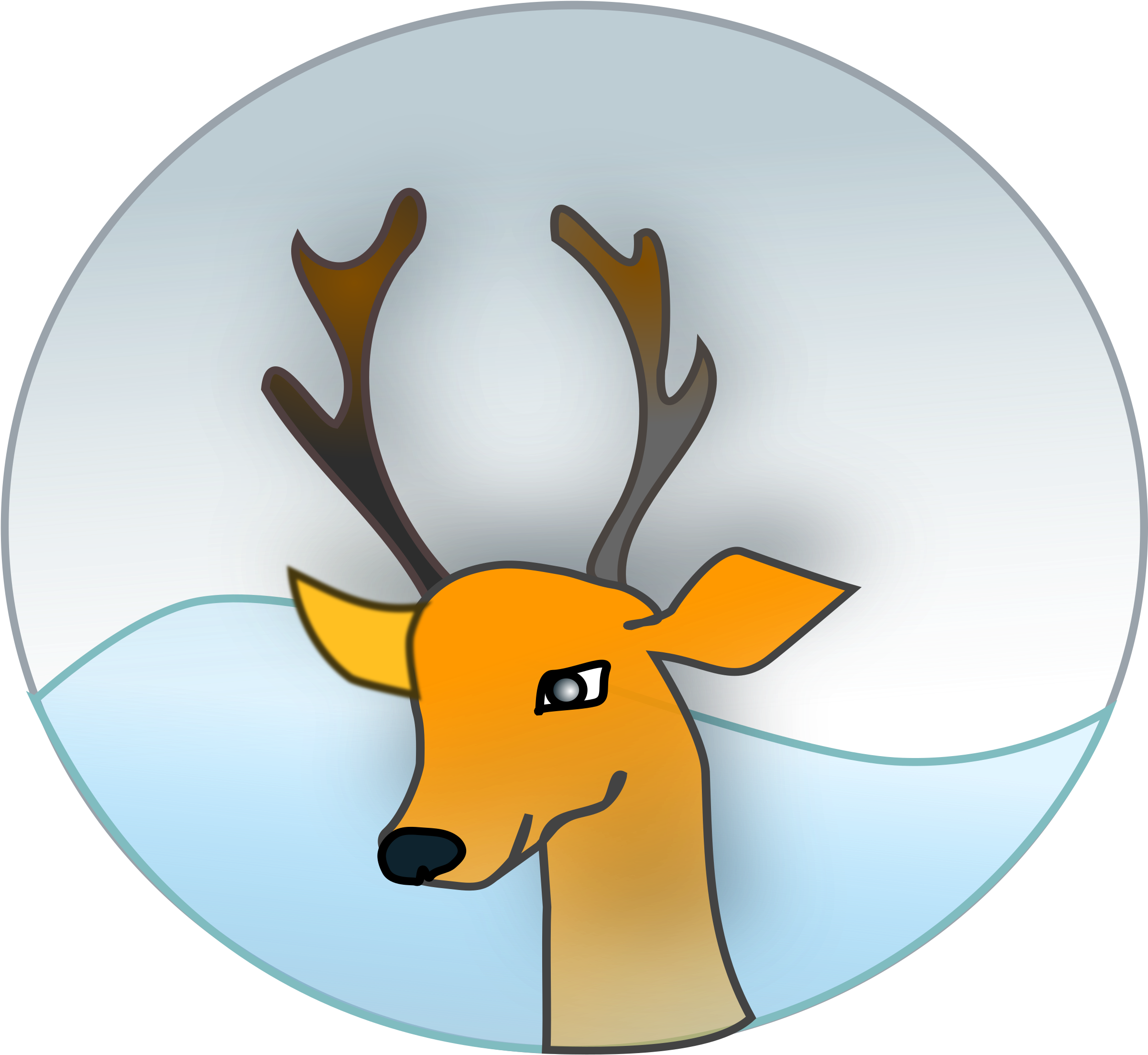 Reindeer - Reindeer Window Illustration Transparent (2400x2400), Png Download