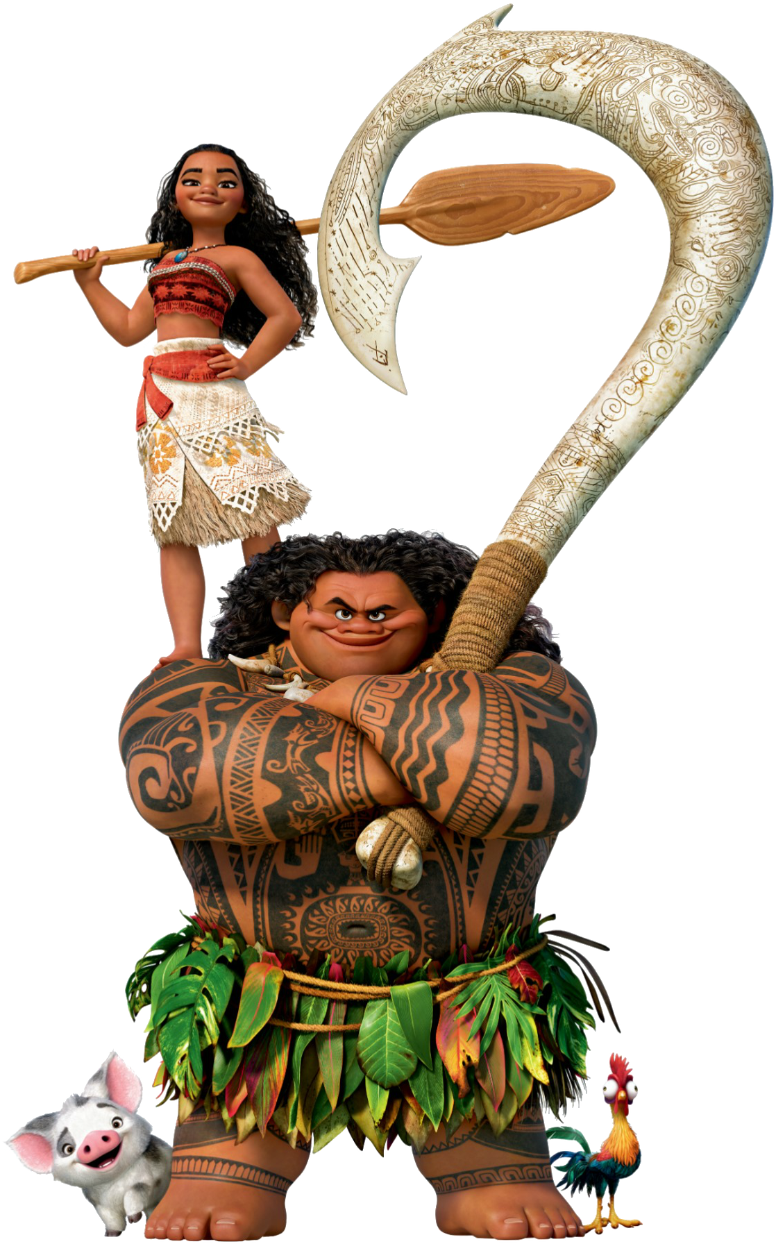 Artworks/png En Hd De Moana, Maui, Pua & Heihei - Disney Moana Hei Hei Plush Doll (1196x1877), Png Download