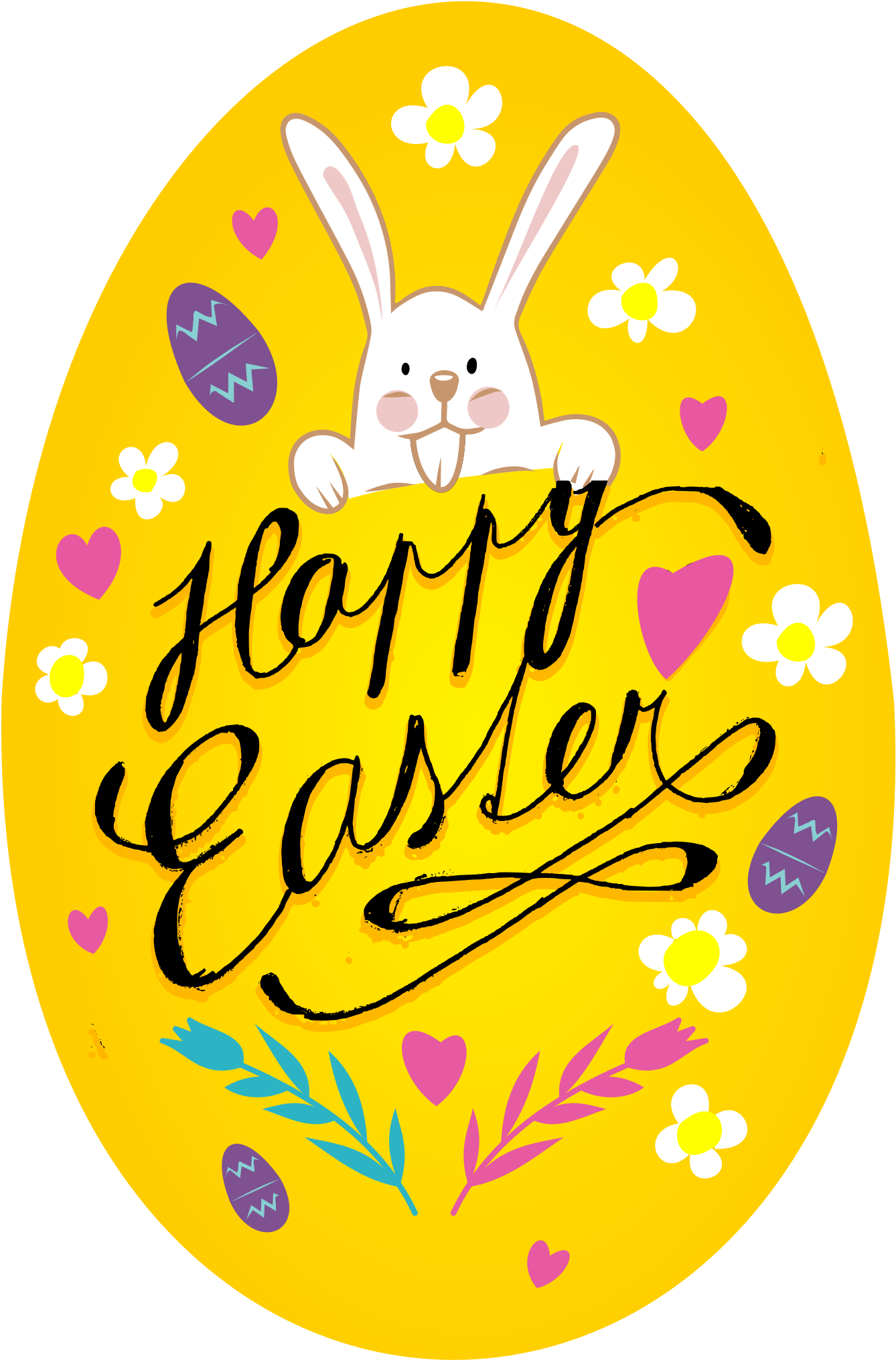 Big Image - Clipart Happy Easter Egg (1697x2400), Png Download