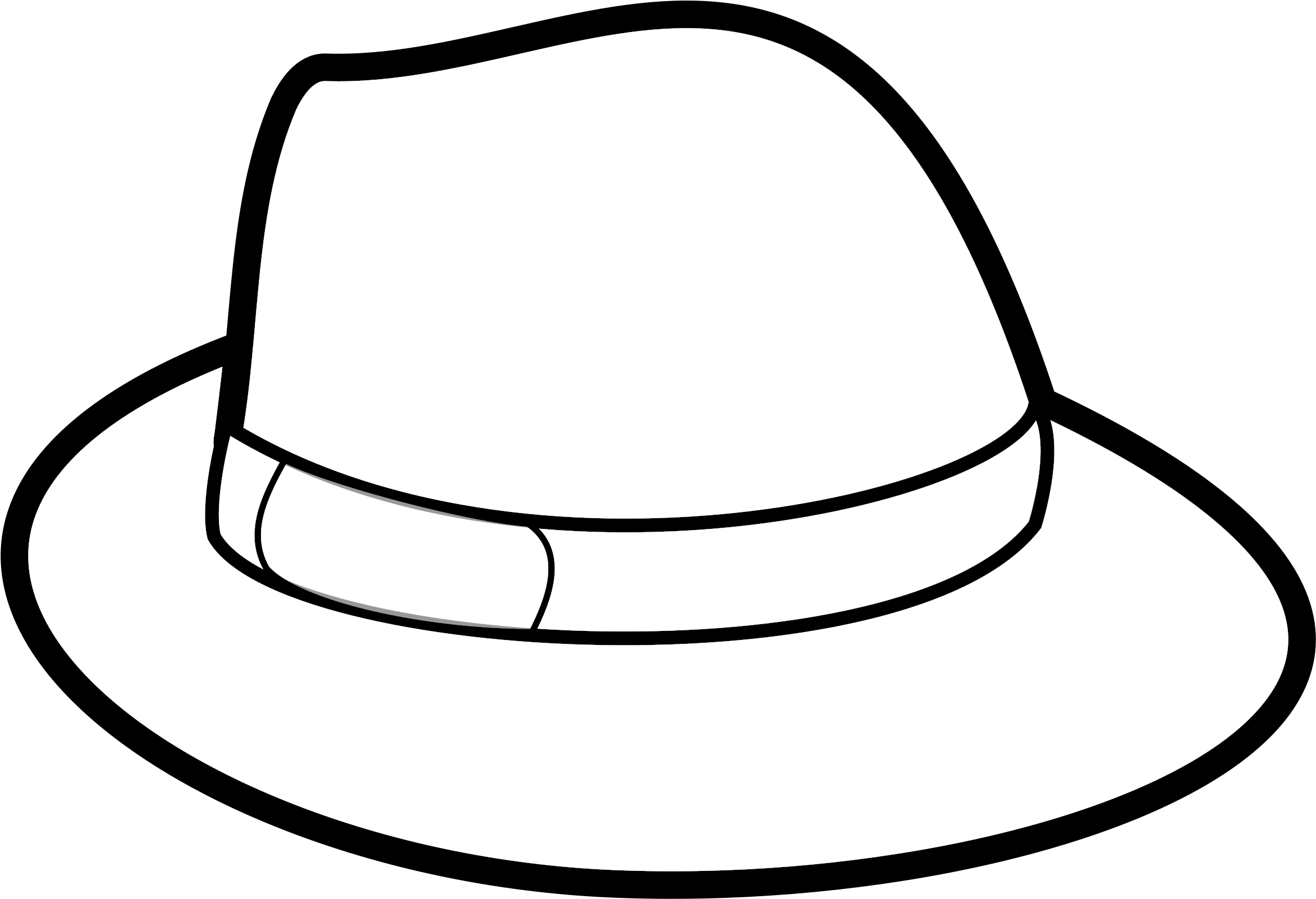 Pirate Hat Clipart Free - Hat Png Black And White (1111x768), Png Download