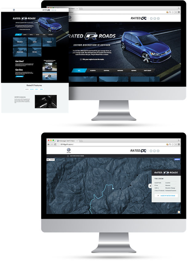 Rated R Landing Page With Maps Of Popular Drives For - Computer Monitor (640x875), Png Download