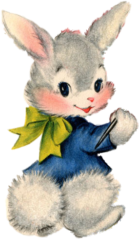 Single Bunny 303×500 Pixels - Vintage Hoppy Easter Bunny Mug (303x500), Png Download