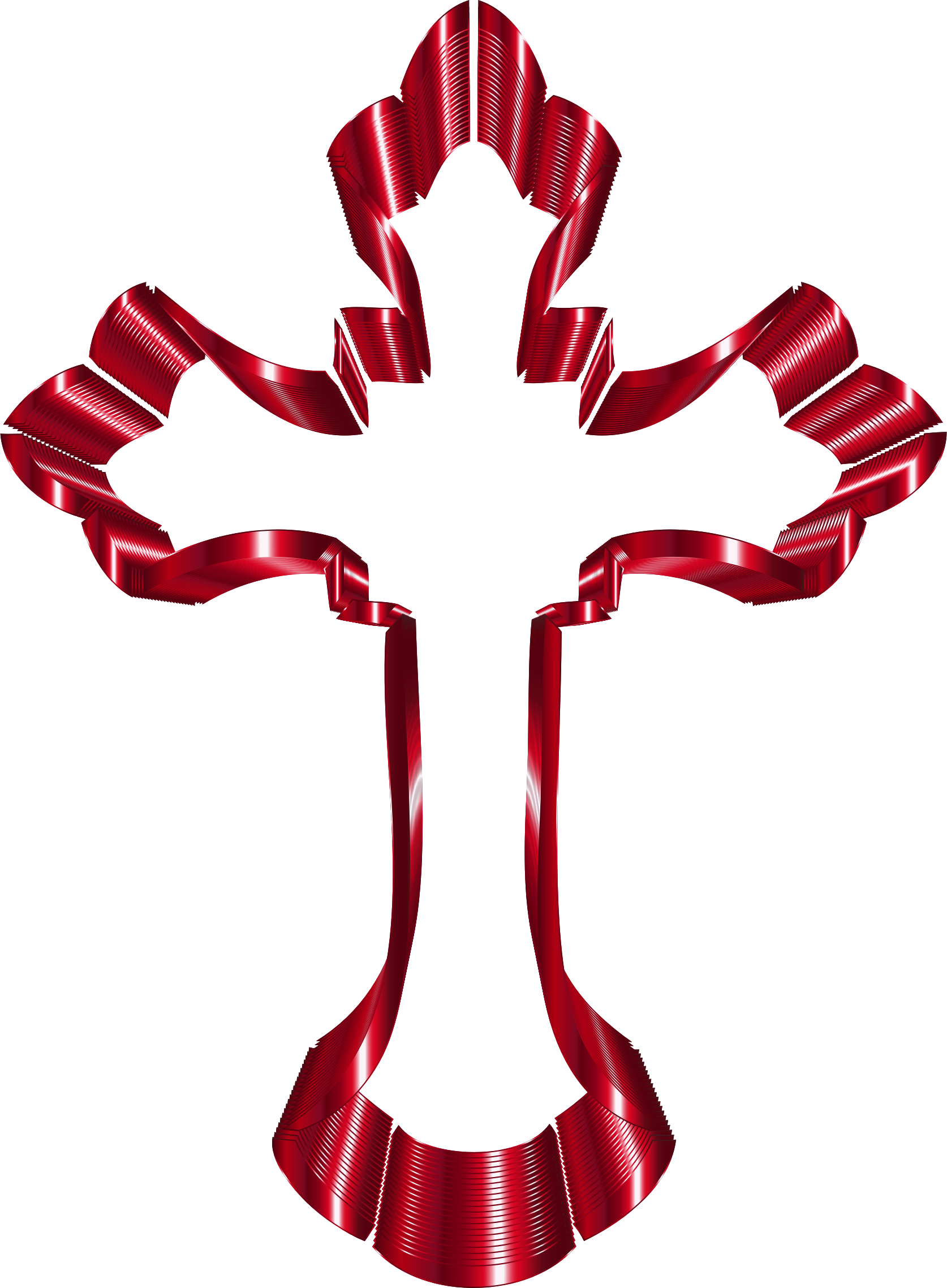 This Free Icons Png Design Of Crimson Ornate Cross (1674x2276), Png Download