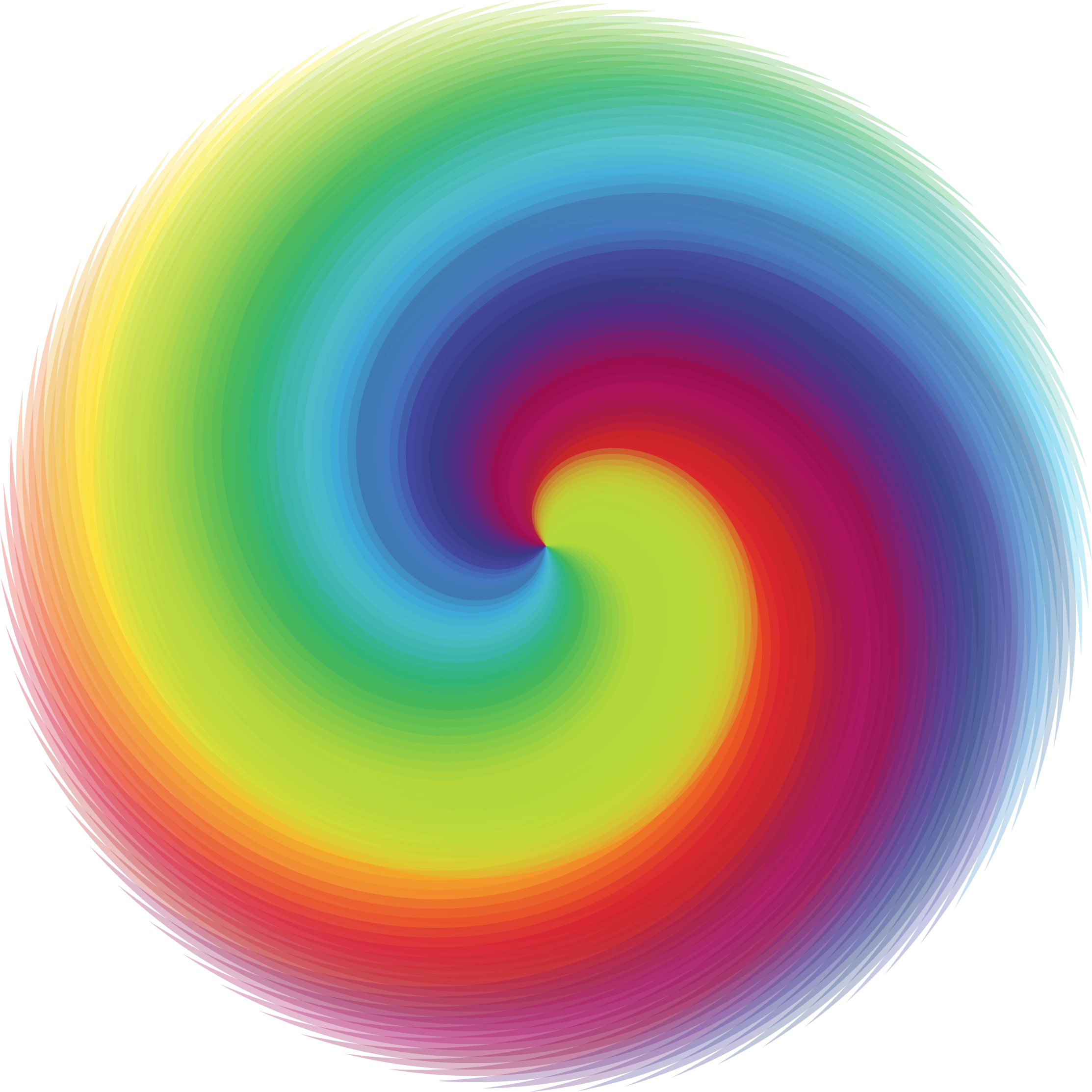 Spiral Clipart Rainbow Swirl - Rainbow Circle Swirl (2226x2226), Png Download