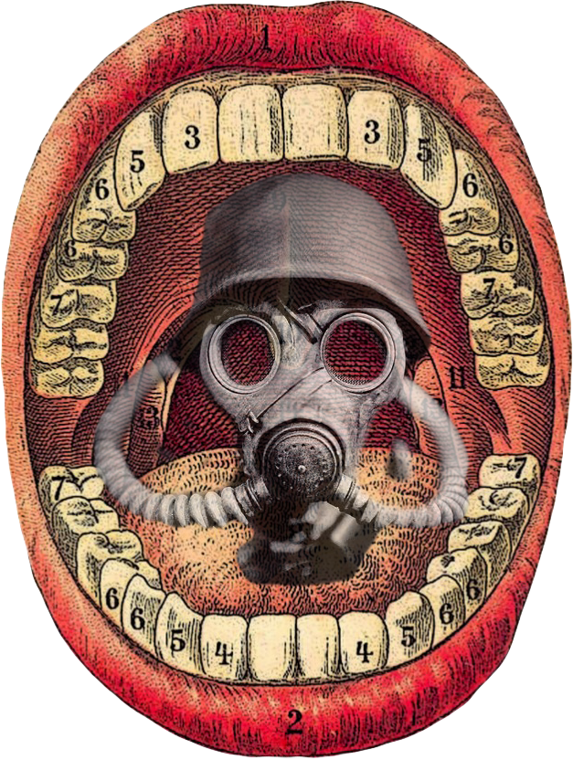 Word Of Mouth - Vintager Anatomischer Mund Mauspad (627x832), Png Download