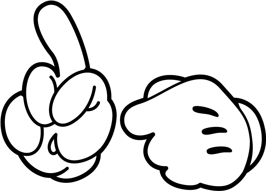 Free Png Mickey Mouse Hand Png Images Transparent - Mickey Mouse Hands (850x591), Png Download