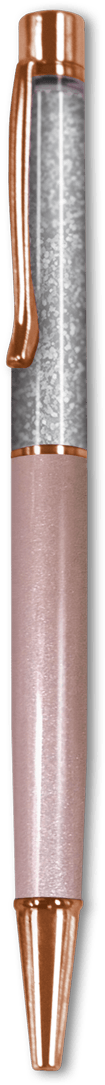 Rose Gold & Silver Glitter Pen - Rose (1200x1200), Png Download