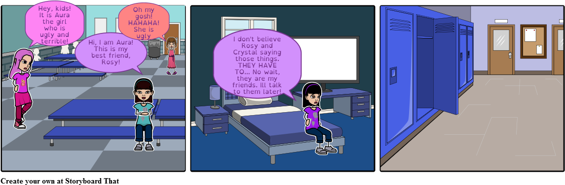 Lizzie And Aura - Cartoon (1164x385), Png Download