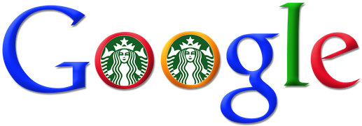 Google-starbucks - Super Sale - Starbucks - Antique Bronze Glass Cufflinks (600x233), Png Download