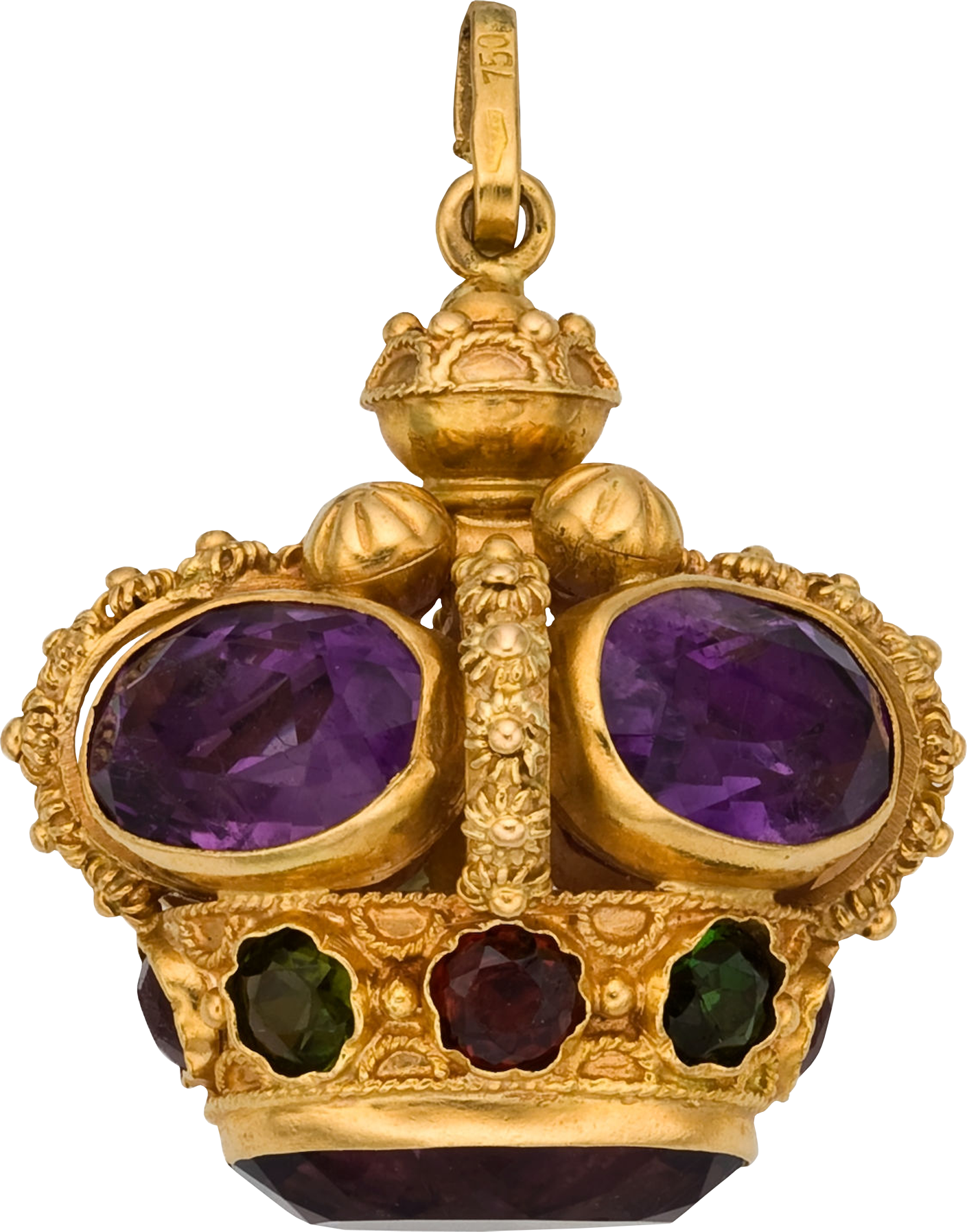 Crown Icon - Png Purple Gold Crown (1409x1796), Png Download