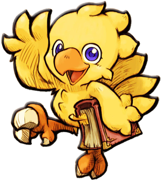 Final Fantasy Is A Media Franchise Created By Hironobu - Final Fantasy Chocobo Png (347x390), Png Download