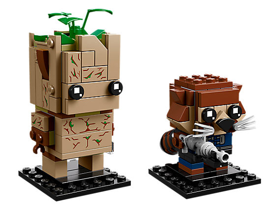 Infinity War Groot & Rocket Raccoon Lego Brickheadz - Groot Brickheadz (758x426), Png Download