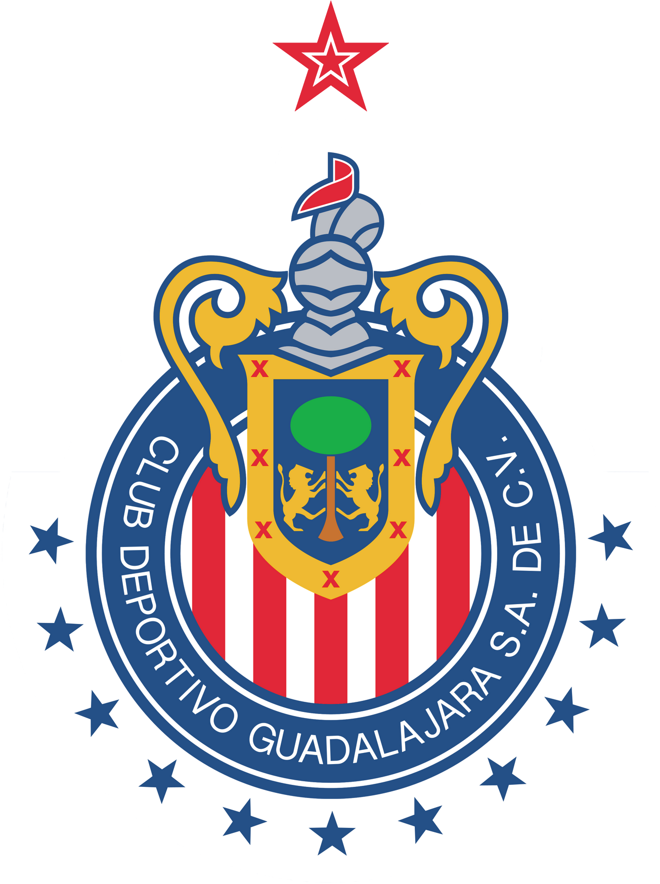 Chivas 12 Estrellas - Chivas De Guadalajara (1200x1478), Png Download