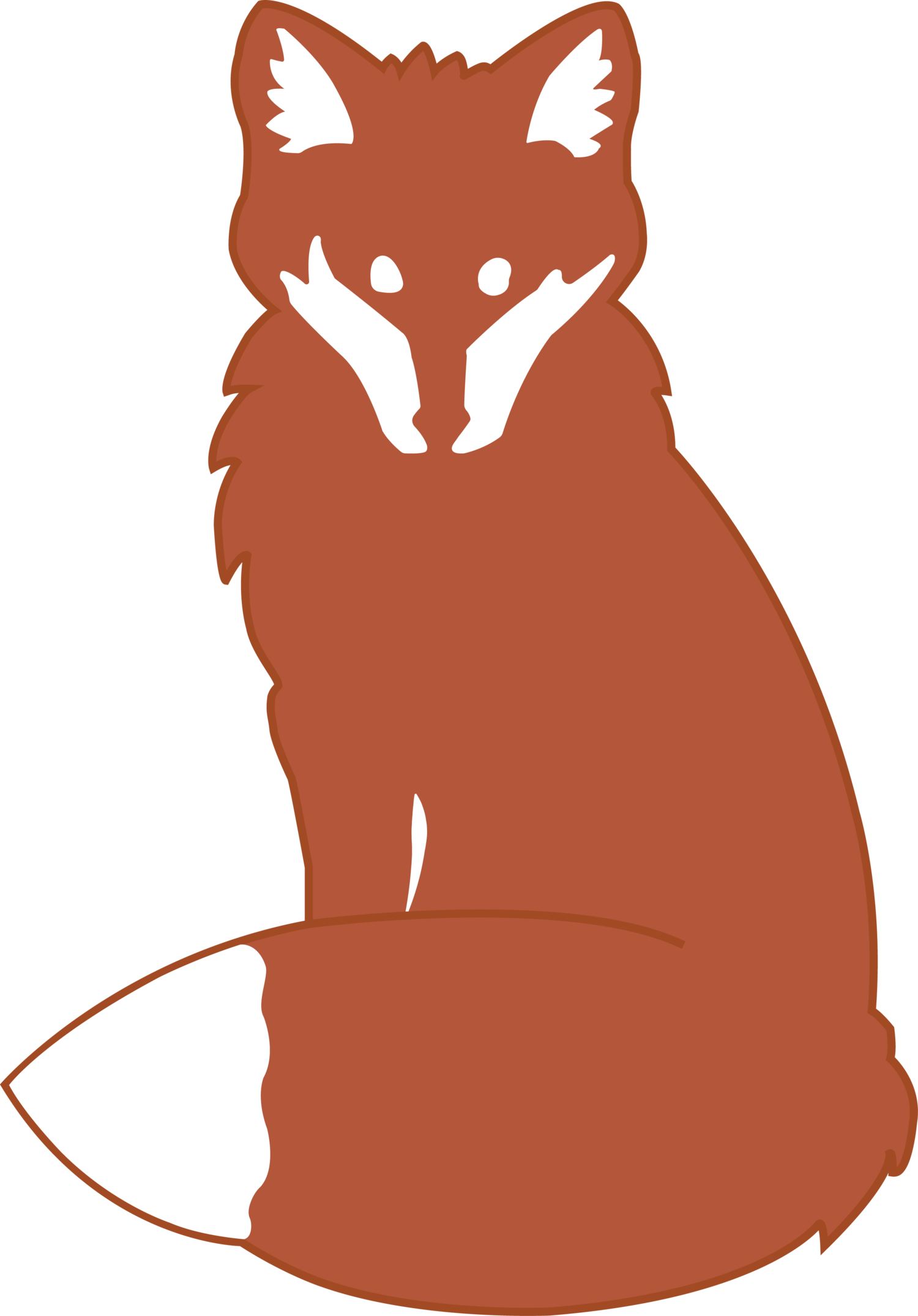 Fox Clipart Sly Fox - Sly Fox Png (1500x2148), Png Download