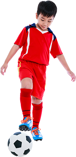 Kid Playing Soccer - Kids Play Football Png (275x540), Png Download