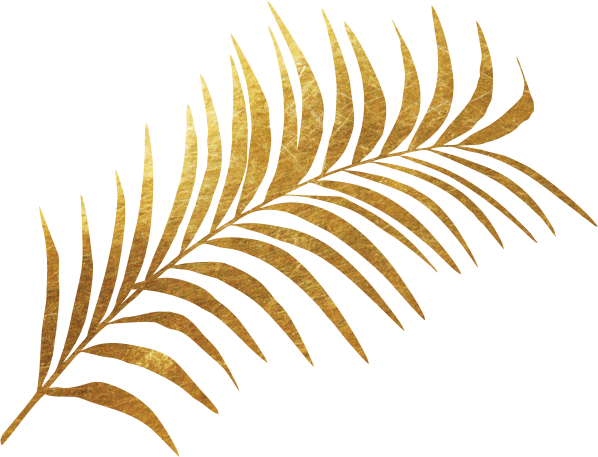 Golden Plant - Fern Leaf Gold (598x457), Png Download