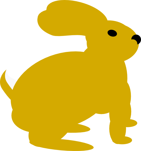 Yellow Rabbit Svg Clip Arts 558 X 596 Px (558x596), Png Download