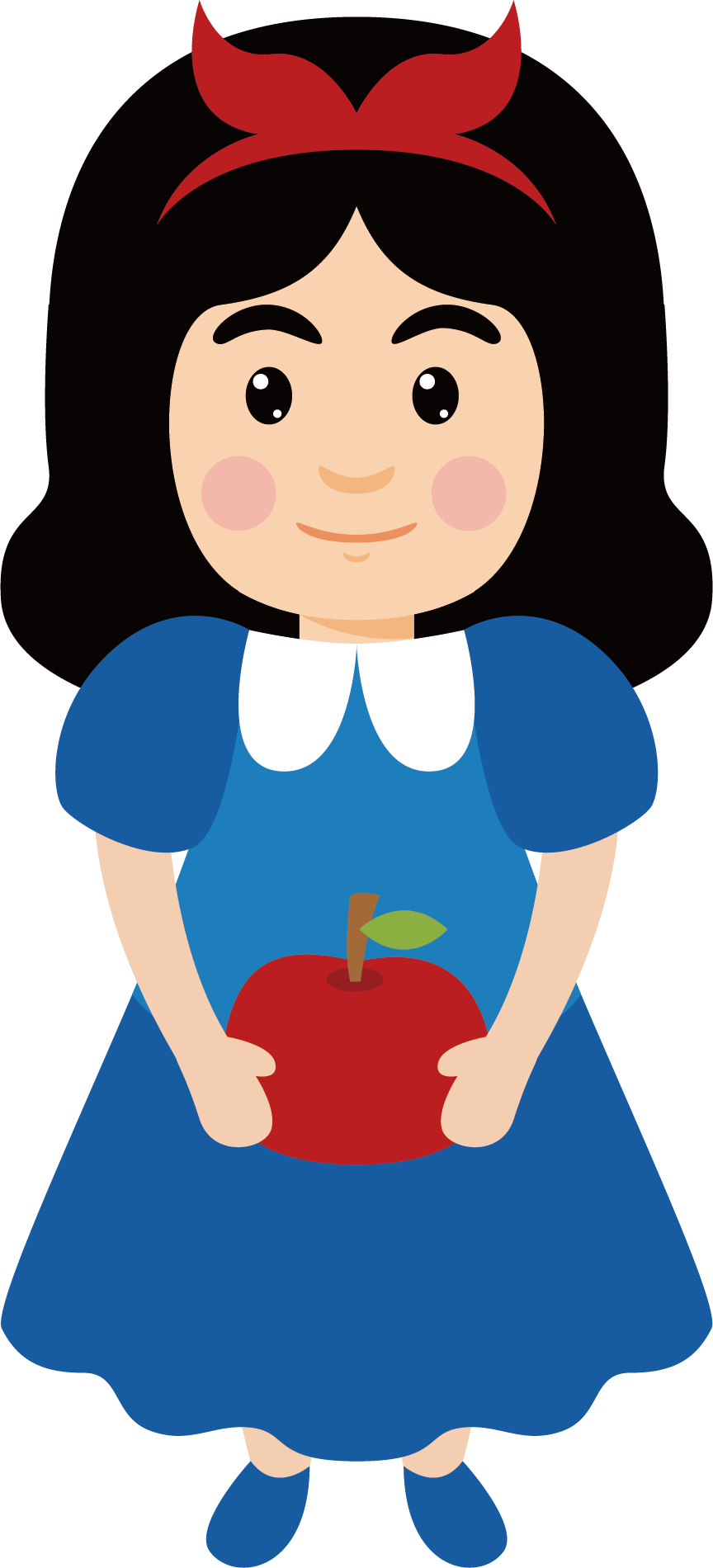 Snow White Clipart Toddler - Snow White Cartoon Background Png (864x1900), Png Download