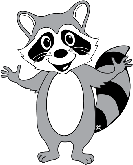 Robinson Raccoon - Robinson Elementary Raytown (500x610), Png Download