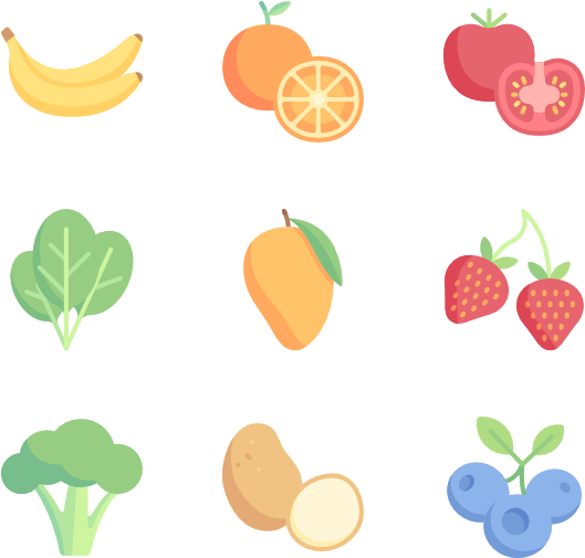 Fruits And Vegetables - Vegetable (600x564), Png Download