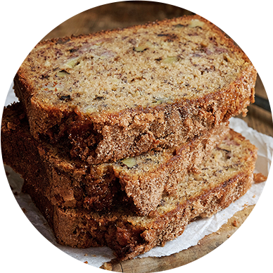 Whole-grain Banana Bread - Banana Bread (388x388), Png Download