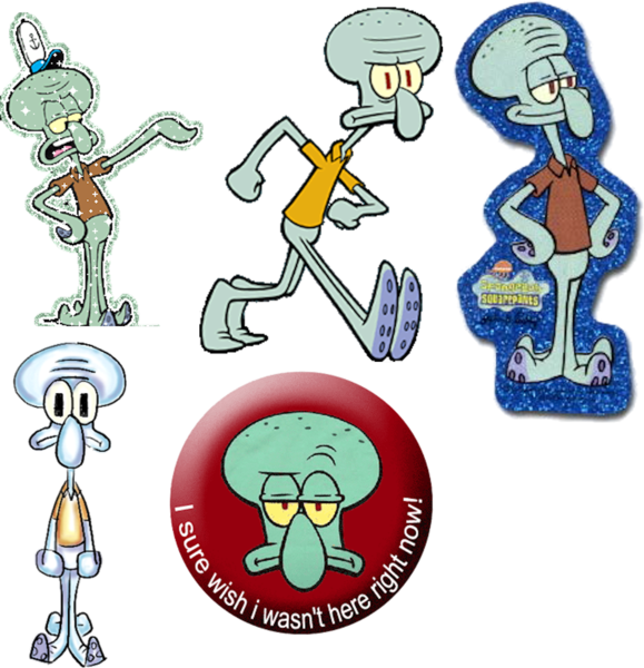 Share This Image - Spongebob Squidward Watch 2004 (579x600), Png Download