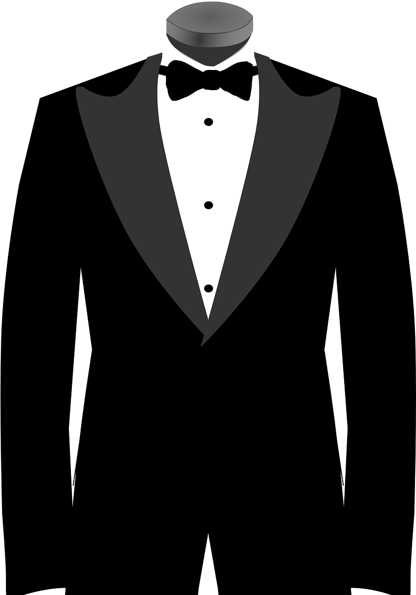 Smoking Of Tuxedo - Costard Cravate Png (297x450), Png Download
