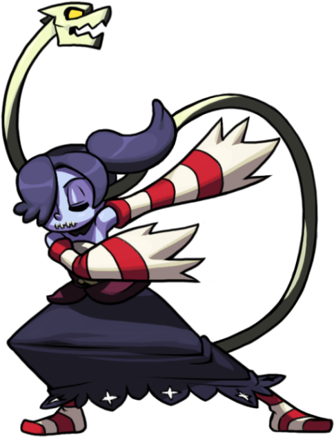 Fictional Character Vertebrate Cartoon Mythical Creature - Skullgirls Dab (500x649), Png Download