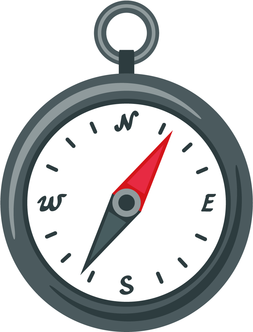 Clipart Black And White Library Clip Art Black Transprent - Compass (1500x1500), Png Download