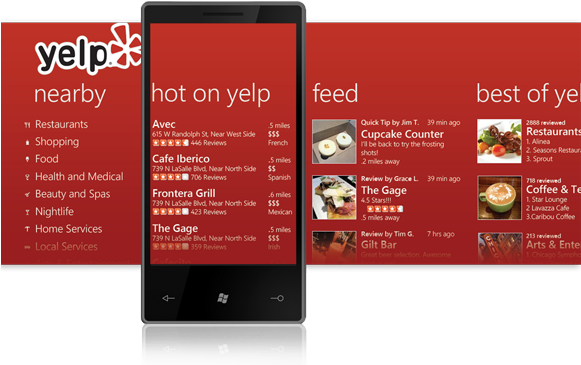 Yelp For Mobile - Yelp (580x380), Png Download