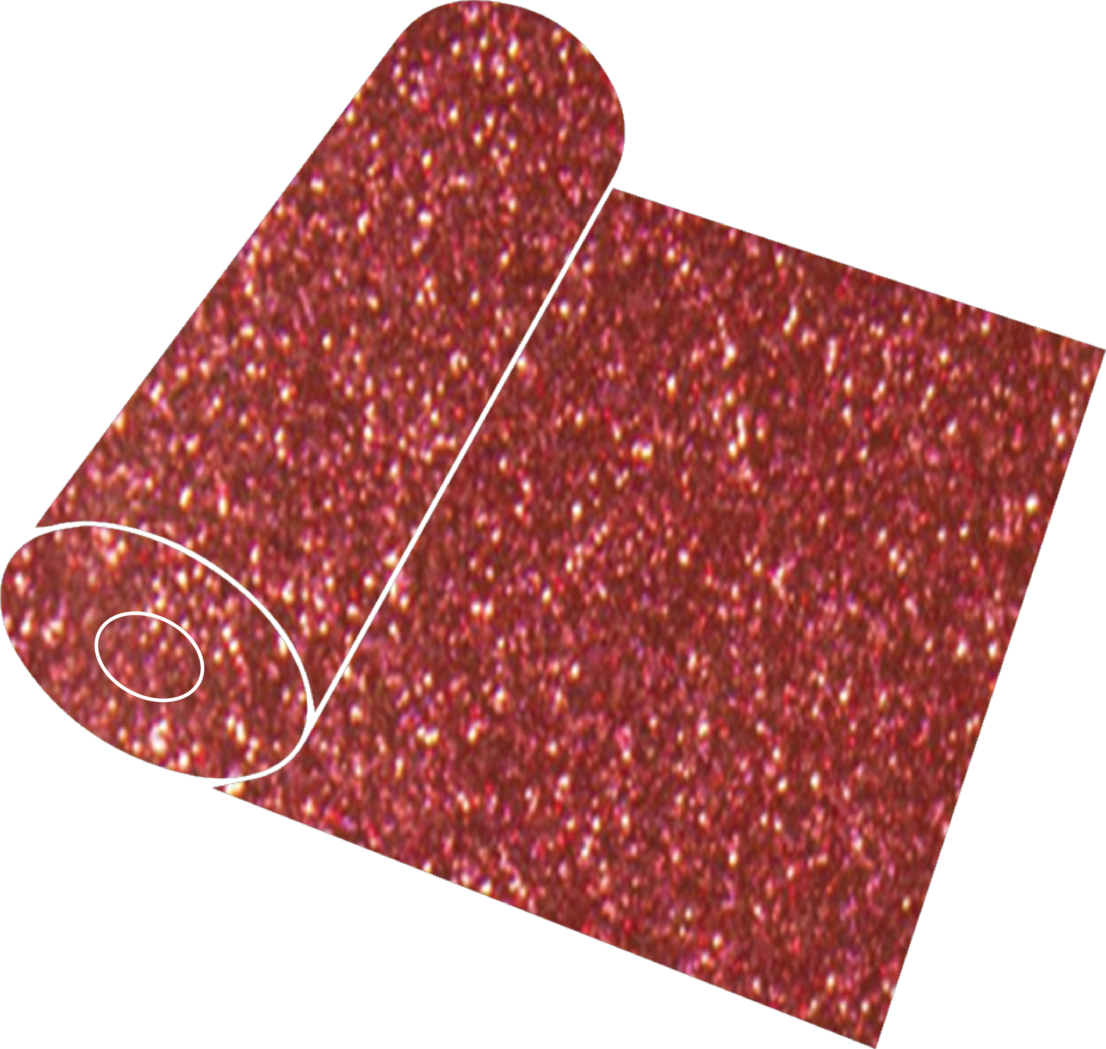 20" Blush Glitter Roll - Glitter (3864x3684), Png Download