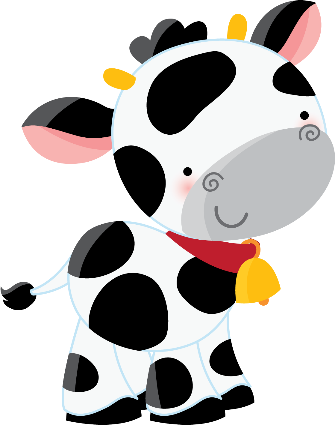 Iuwvcv8oi9cq7 Cow Clipart, Clipart Images, Clipart - Farm Animals Paper Cupcake Picks 24pcs (1225x1583), Png Download