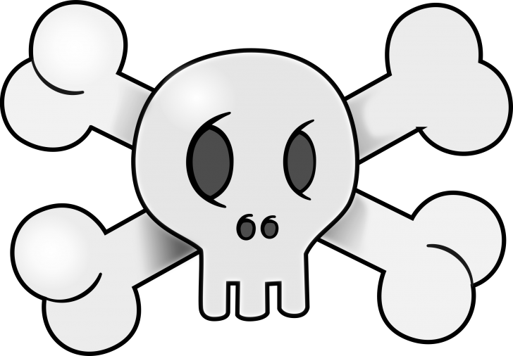 Original Png Clip Art File Skull With Cross Bones Svg (600x417), Png Download
