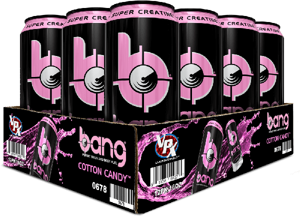 Vpx Bang Rtd, Cotton Candy, 470ml, 12 Cans (600x600), Png Download