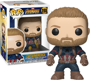 Avengers Infinity War Captain America Pop - Captain America Infinity War Pop Vinyl (375x332), Png Download