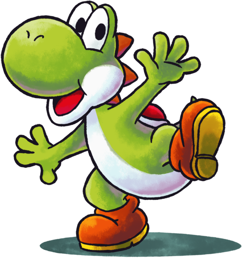 Luigi Drawing Yoshi - Yoshi Mario And Luigi Art (865x923), Png Download