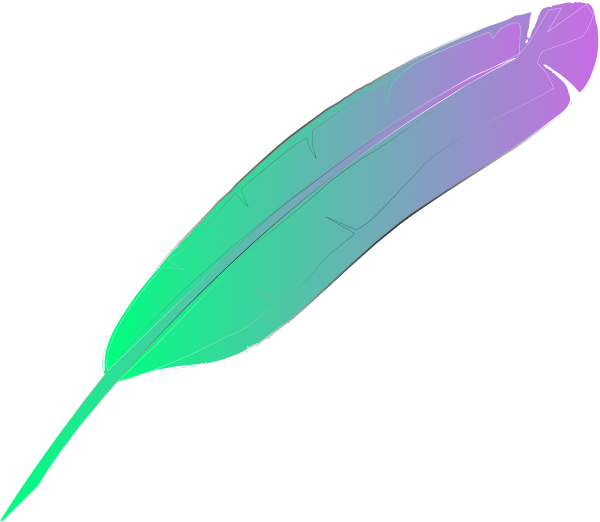 Feather Clipart Purple - Transparent Feather Clipart (600x522), Png Download