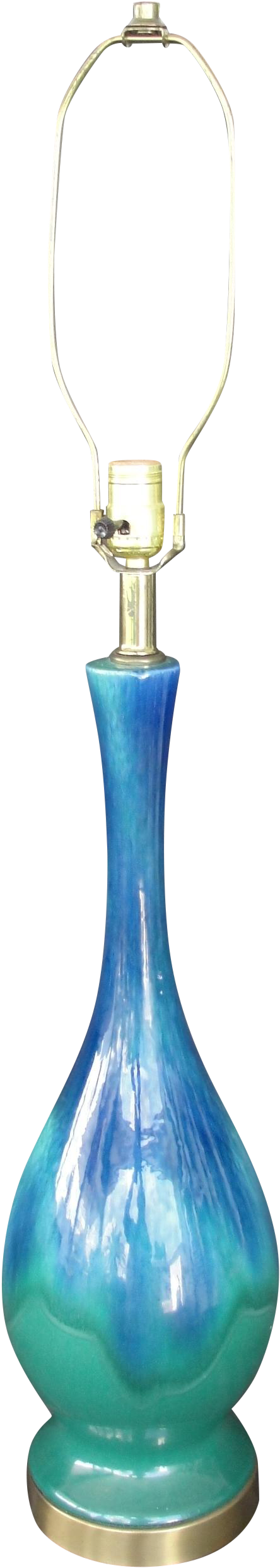 Modern Blue Green Drip Glaze Lamp This Is A Very Pretty - Ceramic Glaze (1944x2592), Png Download